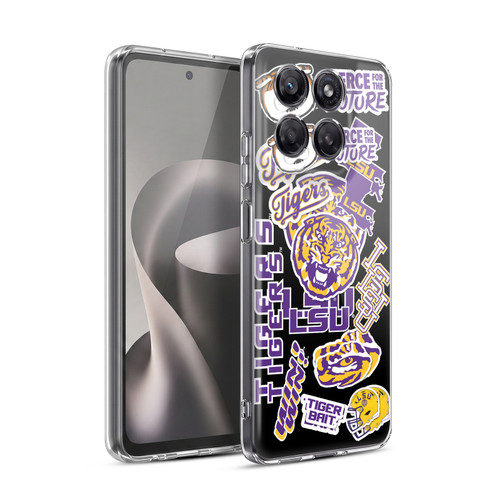 Louisiana State University LSU LSU Art Collage Soft Gel Case for Motorola Moto G37 Power