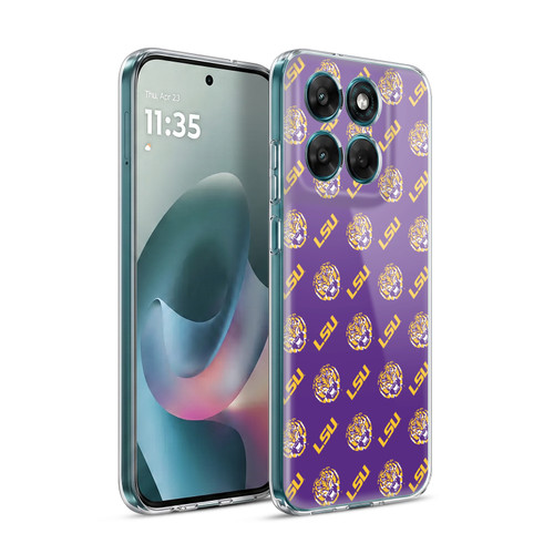 Louisiana State University LSU LSU Art Pattern Soft Gel Case for Motorola Moto G77