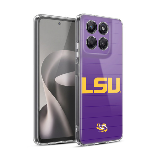 Louisiana State University LSU LSU Art Word Mark Soft Gel Case for Motorola Moto G37 Power