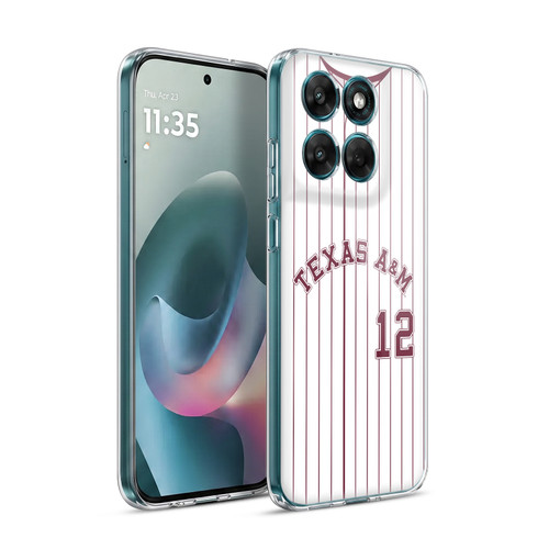 Texas A&M University TAMU Texas A&m University Baseball Jersey Soft Gel Case for Motorola Moto G77