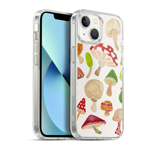 Cat Coquillette Nature Mushrooms Soft Gel Case for Apple iPhone 13