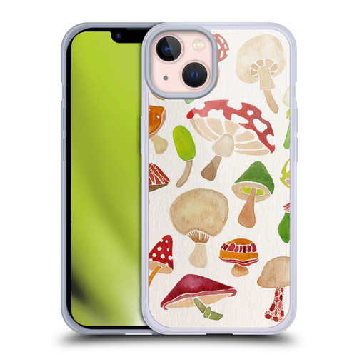 Cat Coquillette Nature Mushrooms Soft Gel Case for Apple iPhone 13