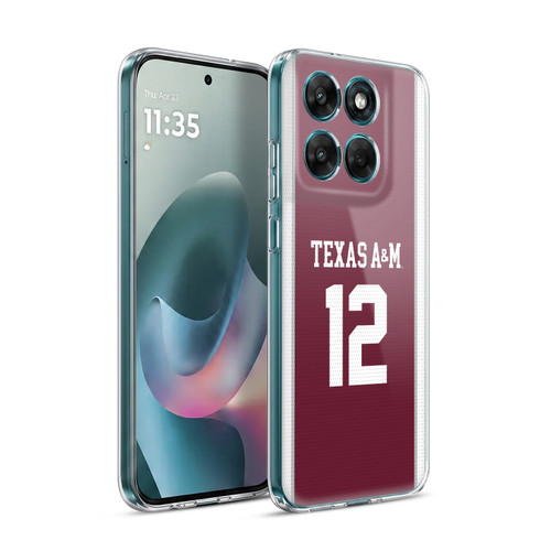 Texas A&M University TAMU Texas A&m University Football Jersey Soft Gel Case for Motorola Moto G77