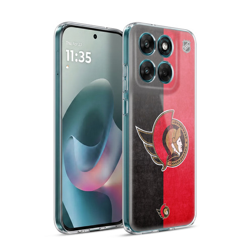NHL Ottawa Senators Half Distressed Soft Gel Case for Motorola Moto G77