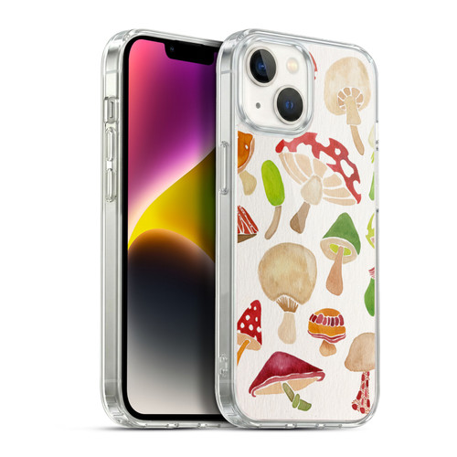 Cat Coquillette Nature Mushrooms Soft Gel Case for Apple iPhone 14