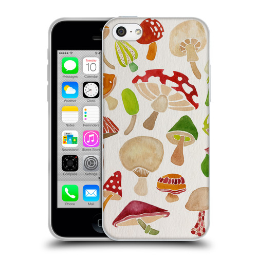 Cat Coquillette Nature Mushrooms Soft Gel Case for Apple iPhone 5c