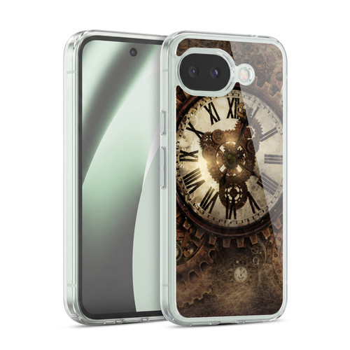 Simone Gatterwe Steampunk Vintage Clock Soft Gel Case for Google Pixel 10a