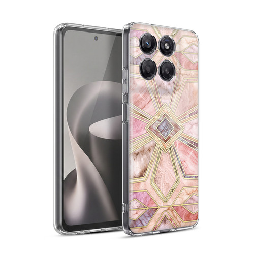 Micklyn Le Feuvre Marble Patterns Gilded Stone Tiles Soft Gel Case for Motorola Moto G37 Power