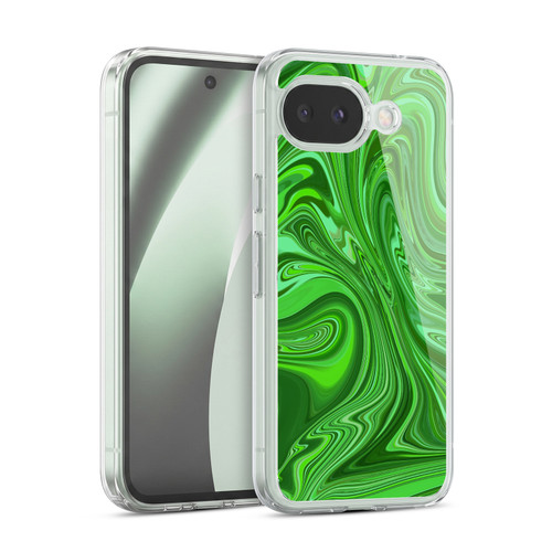 Suzan Lind Marble Emerald Green Soft Gel Case for Google Pixel 10a