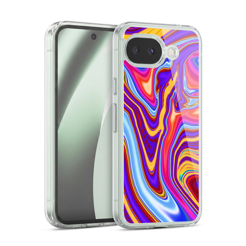 Suzan Lind Marble Purple Yellow Red Soft Gel Case for Google Pixel 10a