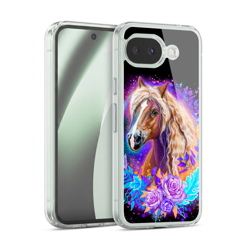 Sheena Pike Animals Purple Horse Spirit With Roses Soft Gel Case for Google Pixel 10a