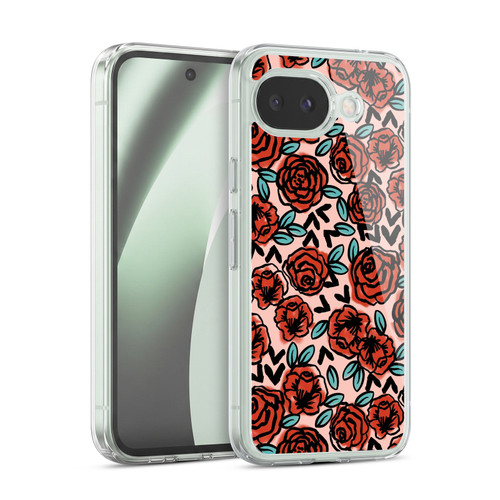 Andrea Lauren Design Lady Like Red Floral Soft Gel Case for Google Pixel 10a