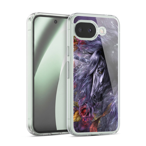 Laurie Prindle Fantasy Horse Blue Rose Unicorn Soft Gel Case for Google Pixel 10a
