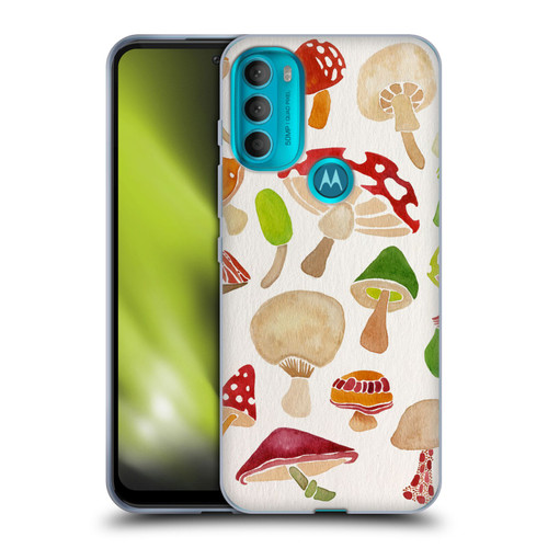 Cat Coquillette Nature Mushrooms Soft Gel Case for Motorola Moto G71 5G