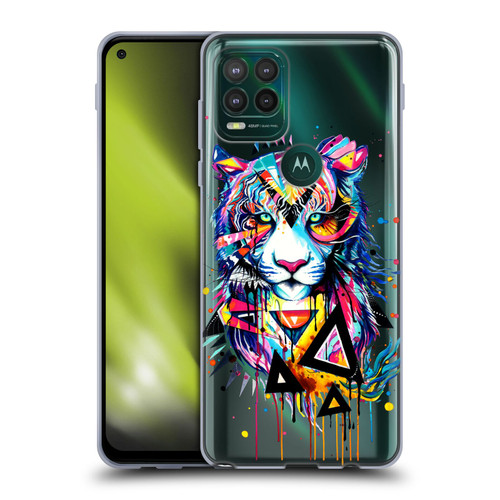 Pixie Cold Cats Shattered Tiger Soft Gel Case for Motorola Moto G Stylus 5G 2021