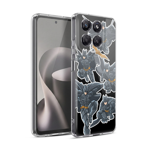 The Dark Knight Character Art Batman Sticker Collage Soft Gel Case for Motorola Moto G37 Power