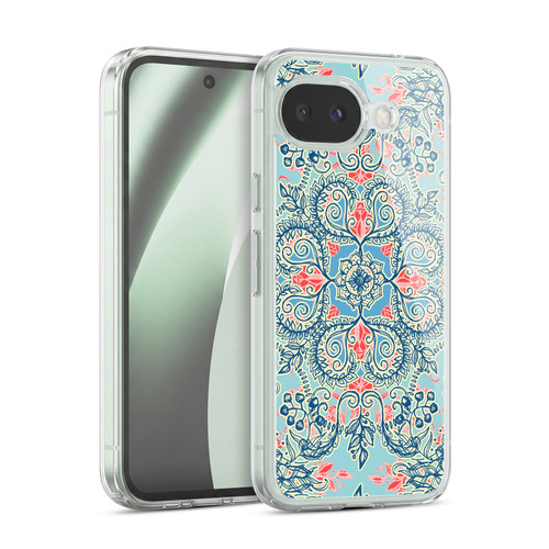 Micklyn Le Feuvre Floral Patterns Red And Blue Soft Gel Case for Google Pixel 10a