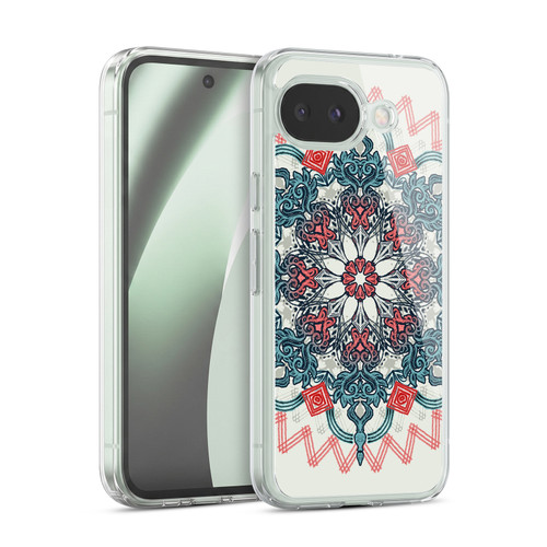 Micklyn Le Feuvre Mandala 3 Coral And Teal Tangle Medallion Soft Gel Case for Google Pixel 10a