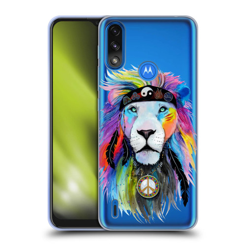 Pixie Cold Cats Hippy Lion Soft Gel Case for Motorola Moto E7 Power / Moto E7i Power