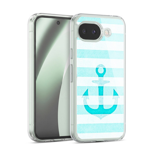 Monika Strigel Vintage Anchors Aqua Soft Gel Case for Google Pixel 10a
