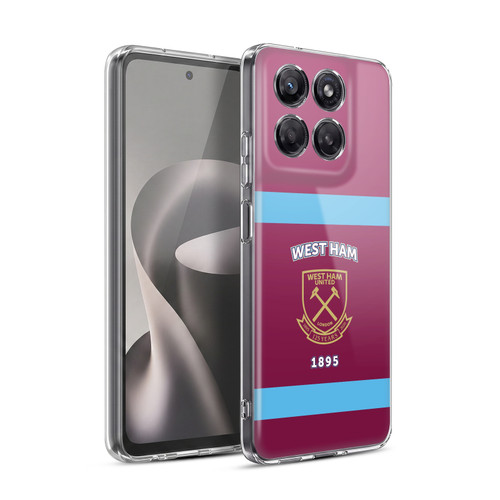 West Ham United FC 125 Year Anniversary 1895 Claret Crest Soft Gel Case for Motorola Moto G37 Power