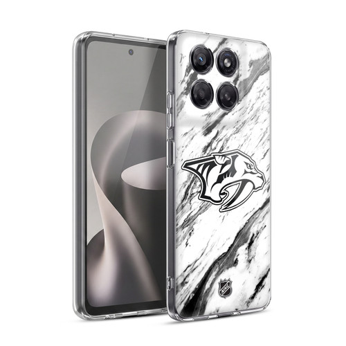 NHL Nashville Predators Marble Soft Gel Case for Motorola Moto G37 Power