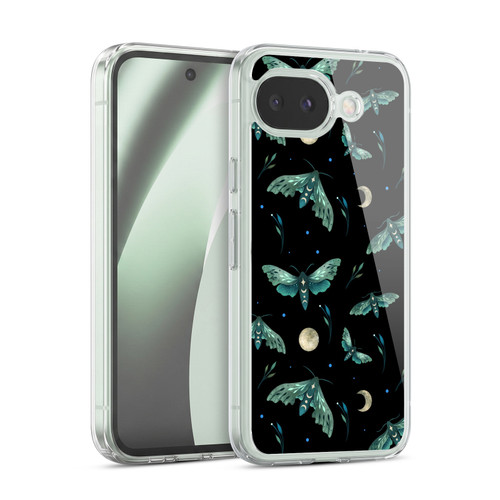 Episodic Drawing Art Lime Hawk Moth Pattern Soft Gel Case for Google Pixel 10a