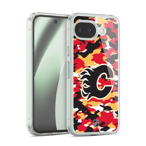NHL Calgary Flames Camouflage Soft Gel Case for Google Pixel 10a