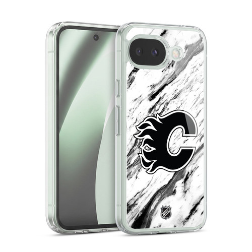 NHL Calgary Flames Marble Soft Gel Case for Google Pixel 10a