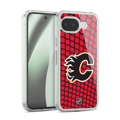 NHL Calgary Flames Net Pattern Soft Gel Case for Google Pixel 10a