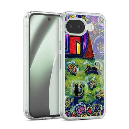 Wyanne Cat Barnyard Kitties At Midnight Soft Gel Case for Google Pixel 10a