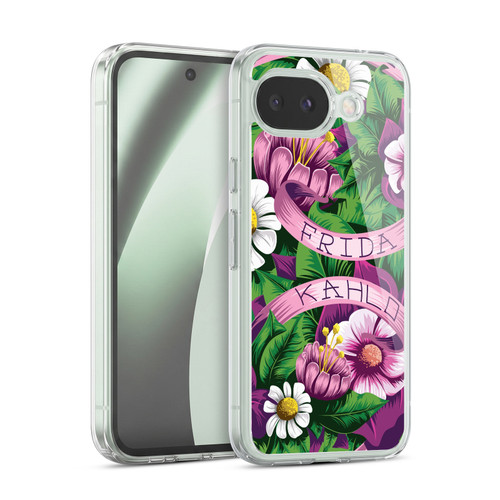 Frida Kahlo Purple Florals Lace Soft Gel Case for Google Pixel 10a