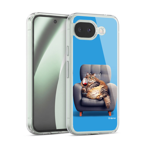 P.D. Moreno Furry Fun Artwork Fat Cat Armchair Soft Gel Case for Google Pixel 10a