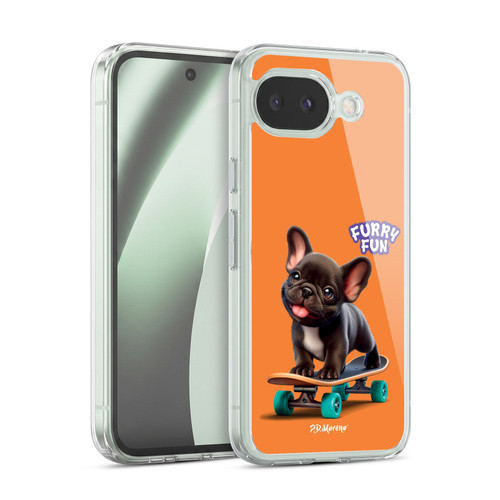 P.D. Moreno Furry Fun Artwork French Bulldog Skateboard Soft Gel Case for Google Pixel 10a