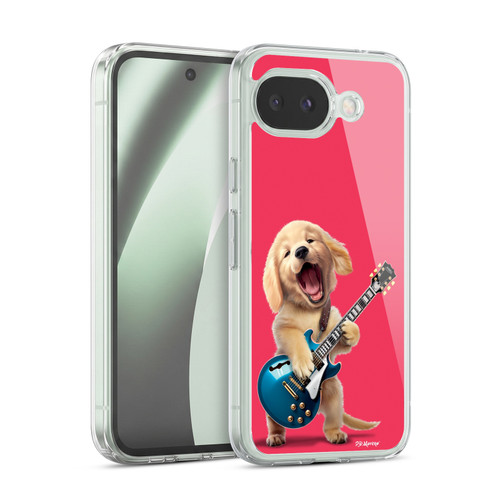 P.D. Moreno Furry Fun Artwork Golden Retriever Playing Guitar Soft Gel Case for Google Pixel 10a