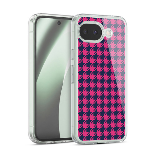 Head Case Designs Houndstooth-Patterns Pink And Blue Soft Gel Case for Google Pixel 10a
