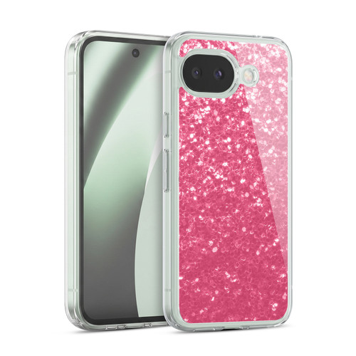 PLdesign Sparkle Prints Rose Pink Soft Gel Case for Google Pixel 10a