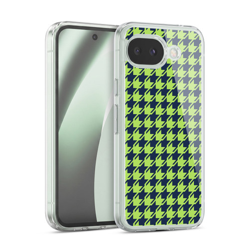 Head Case Designs Houndstooth-Patterns Yellow Green Soft Gel Case for Google Pixel 10a