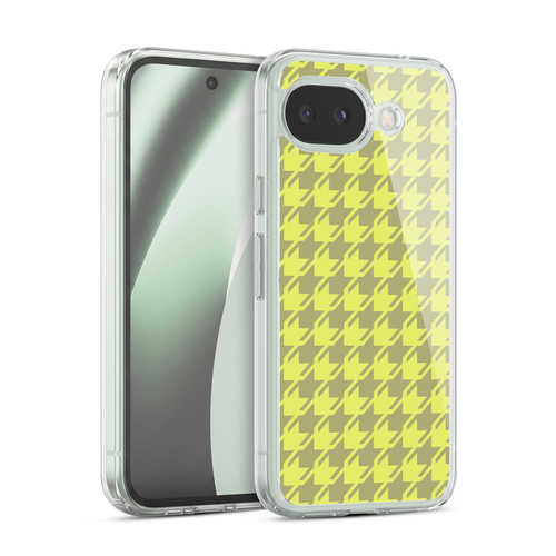 Head Case Designs Houndstooth-Patterns Yellow Soft Gel Case for Google Pixel 10a