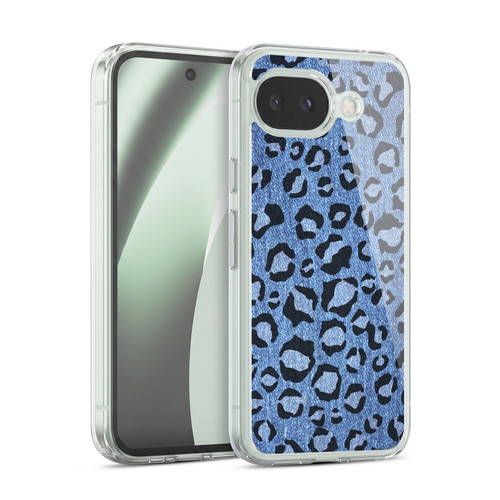 Head Case Designs Printed Denim Leopard Soft Gel Case for Google Pixel 10a