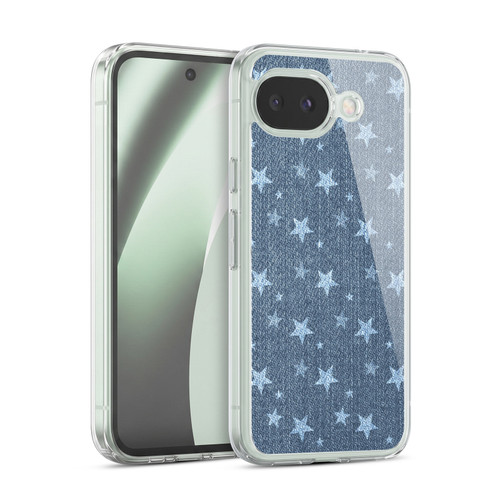 Head Case Designs Printed Denim Stars Soft Gel Case for Google Pixel 10a