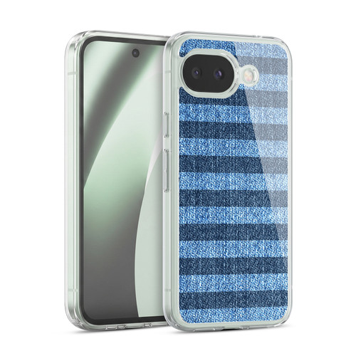 Head Case Designs Printed Denim Striped Soft Gel Case for Google Pixel 10a