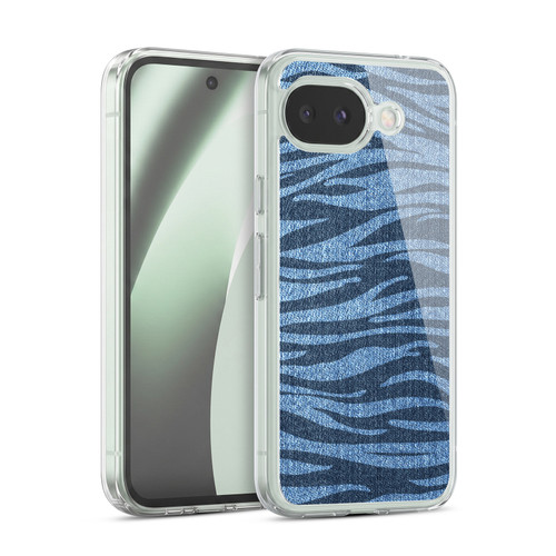 Head Case Designs Printed Denim Zebra Soft Gel Case for Google Pixel 10a