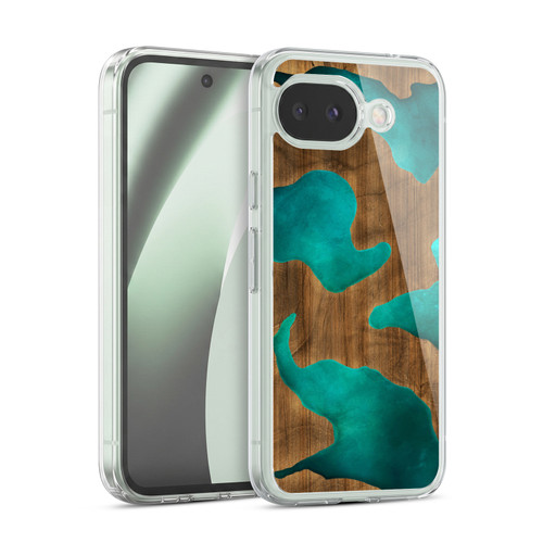 Alyn Spiller Wood & Resin Aqua Soft Gel Case for Google Pixel 10a