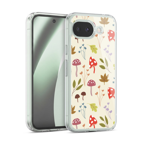 Anis Illustration Floral And Leaves Cute Mushrooms Soft Gel Case for Google Pixel 10a