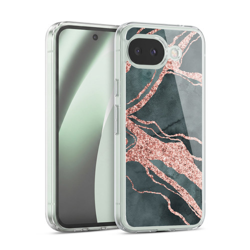 LebensArt Gemstone Marble Rose Gold Ripple Soft Gel Case for Google Pixel 10a
