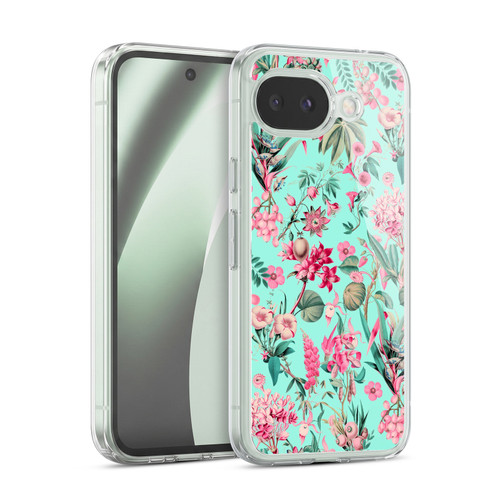 LebensArt Jungle Plants And Animals Aqua Soft Gel Case for Google Pixel 10a