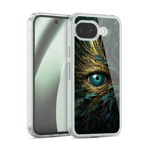 LebensArt Mix Art Bright Teal Dragon Eye Soft Gel Case for Google Pixel 10a