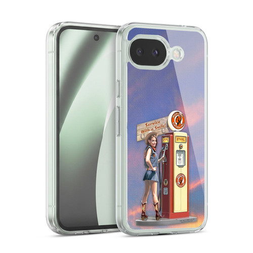 Larry Grossman Retro Collection Gasoline Girl Soft Gel Case for Google Pixel 10a