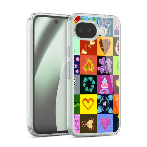 Suzan Lind Colours & Patterns Heart Quilt Soft Gel Case for Google Pixel 10a